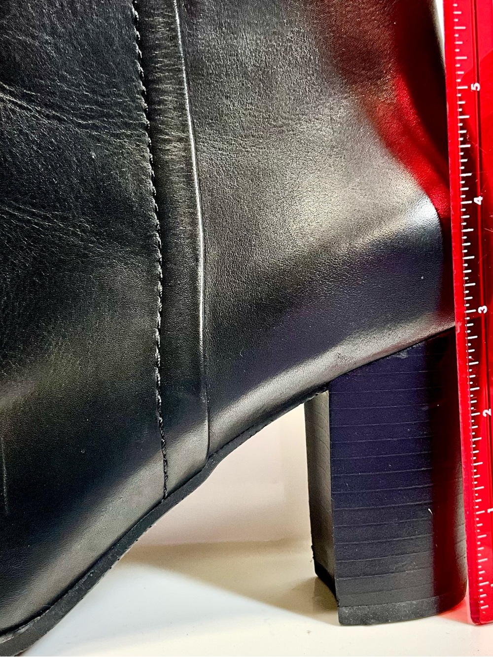 Vionic Black Leather Side-Zip Block Heel Ankle Boots - Picture 4 of 9